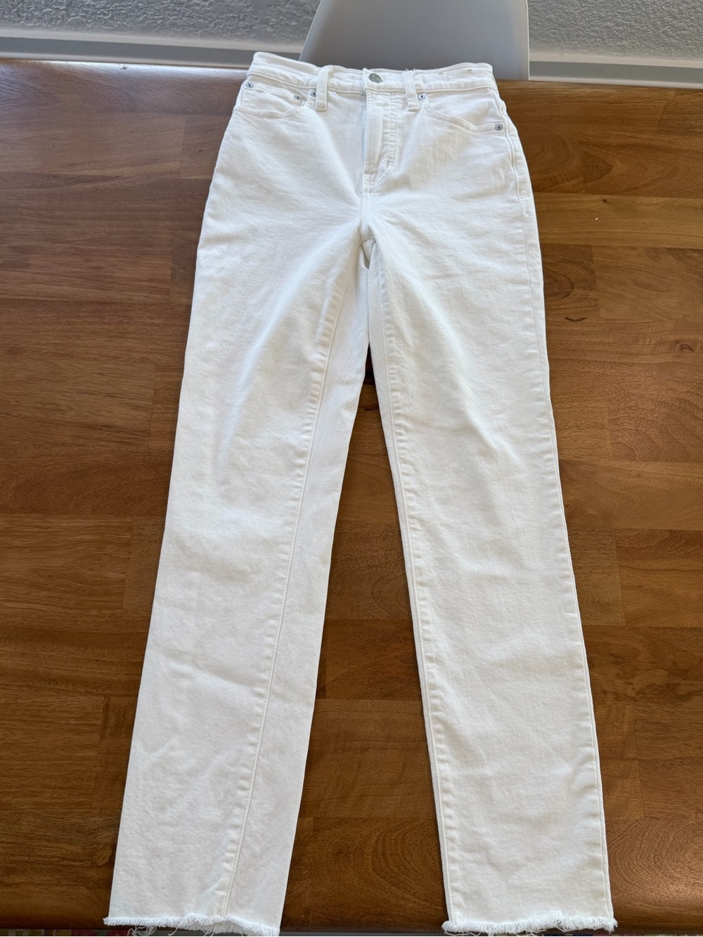 Madewell ‘The Perfect Vintage’ White Straight-Leg Jeans Size 23 *EUC*